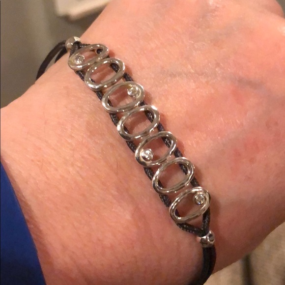 Unique Sterling Silver Cord Bracelet - Picture 3 of 5